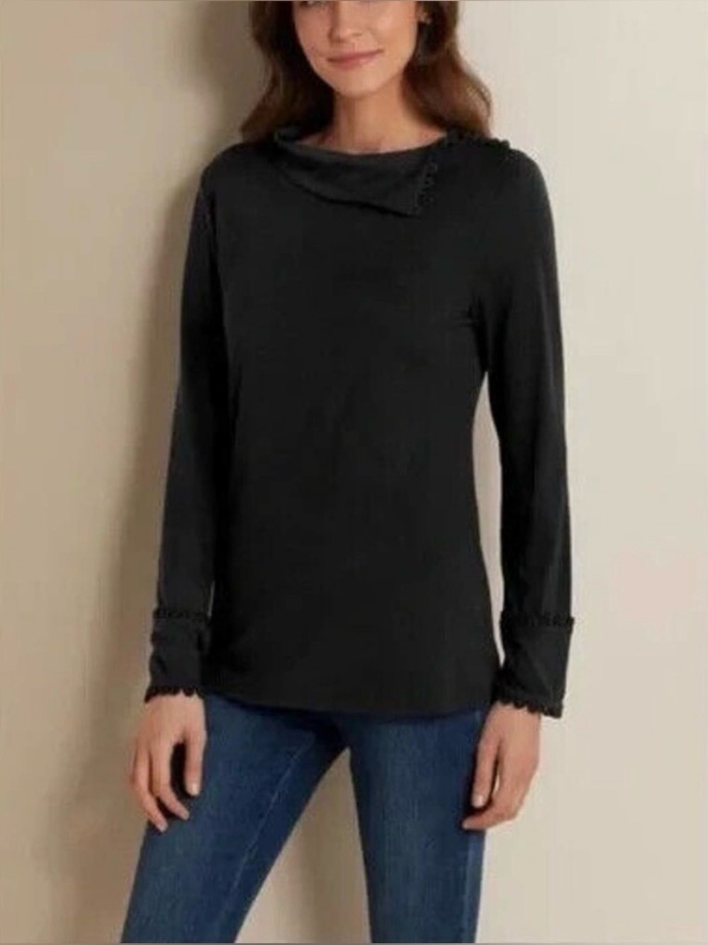 Soft Surroundings Selena Split Turtleneck Size XL